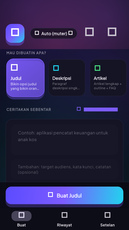 Halaman utama XyStudio AI